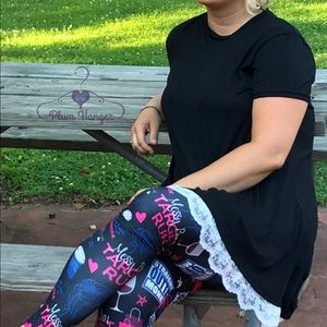 Black Tunic with white lace